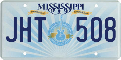 MS license plate JHT508