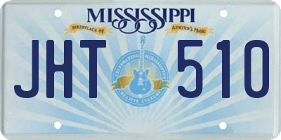 MS license plate JHT510