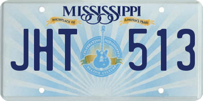 MS license plate JHT513