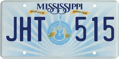 MS license plate JHT515