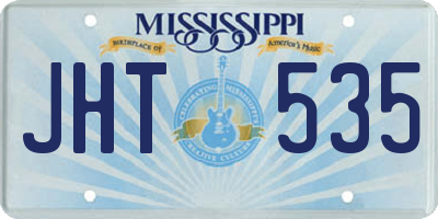 MS license plate JHT535