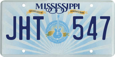 MS license plate JHT547