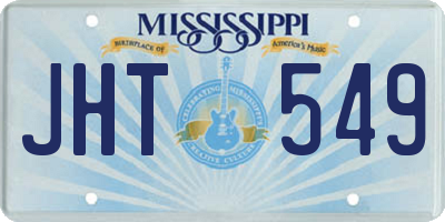 MS license plate JHT549