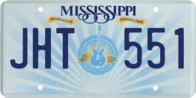 MS license plate JHT551