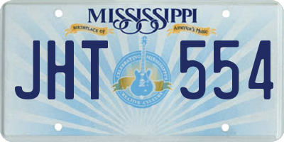 MS license plate JHT554