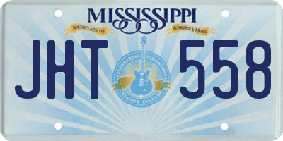MS license plate JHT558