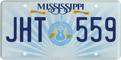 MS license plate JHT559