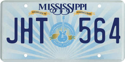 MS license plate JHT564