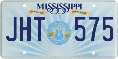 MS license plate JHT575