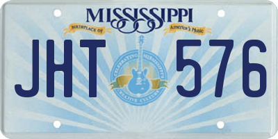 MS license plate JHT576