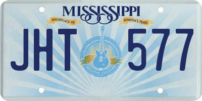 MS license plate JHT577