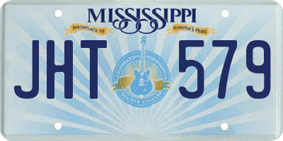 MS license plate JHT579