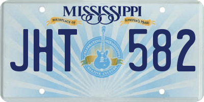 MS license plate JHT582