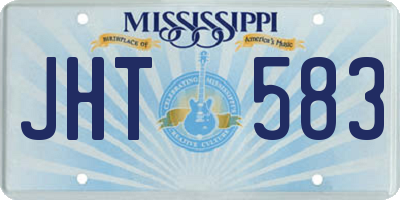 MS license plate JHT583