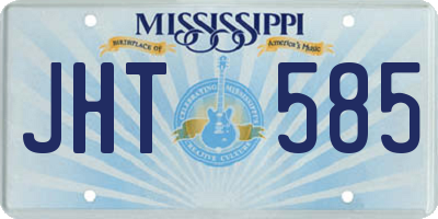 MS license plate JHT585