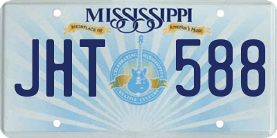 MS license plate JHT588