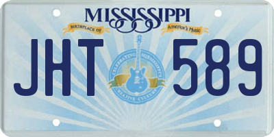 MS license plate JHT589