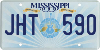 MS license plate JHT590