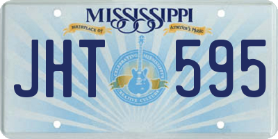 MS license plate JHT595