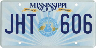 MS license plate JHT606