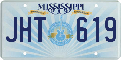 MS license plate JHT619