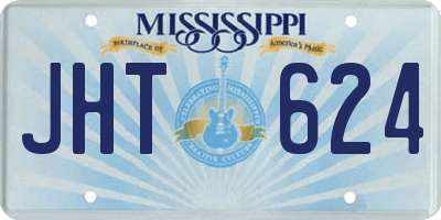 MS license plate JHT624