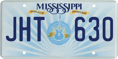 MS license plate JHT630