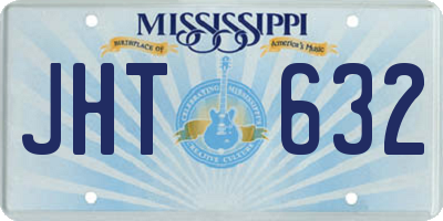 MS license plate JHT632