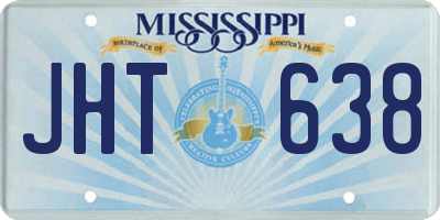 MS license plate JHT638