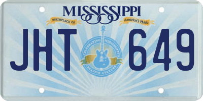 MS license plate JHT649
