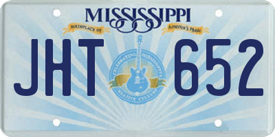 MS license plate JHT652