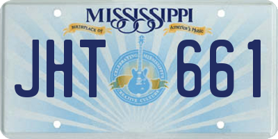 MS license plate JHT661
