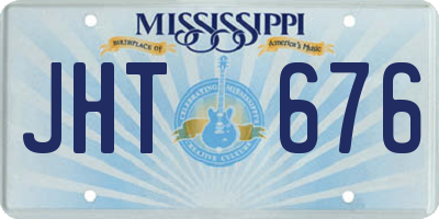 MS license plate JHT676