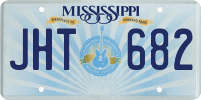 MS license plate JHT682