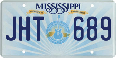 MS license plate JHT689