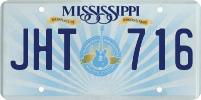 MS license plate JHT716