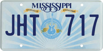 MS license plate JHT717