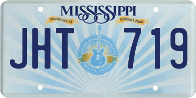 MS license plate JHT719