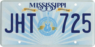 MS license plate JHT725