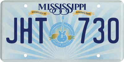 MS license plate JHT730