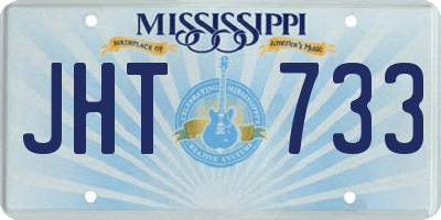 MS license plate JHT733
