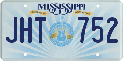 MS license plate JHT752