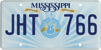 MS license plate JHT766