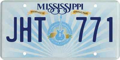 MS license plate JHT771