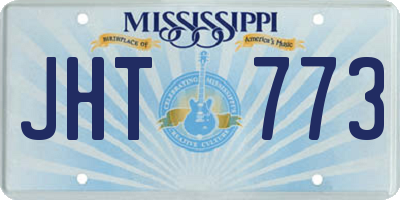 MS license plate JHT773