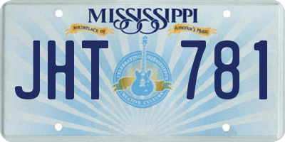 MS license plate JHT781
