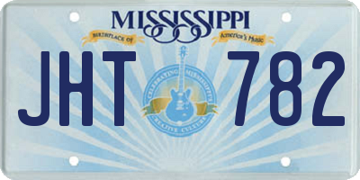 MS license plate JHT782
