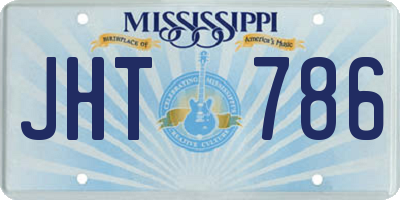MS license plate JHT786