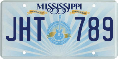 MS license plate JHT789
