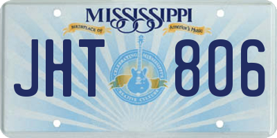 MS license plate JHT806